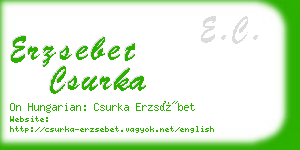 erzsebet csurka business card